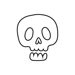 Scull vector icon set. Skeleton illustration symbol collection. halloween sign or logo.