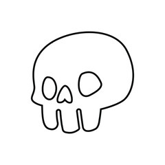 Scull vector icon set. Skeleton illustration symbol collection. halloween sign or logo.