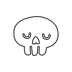 Obraz premium Scull vector icon set. Skeleton illustration symbol collection. halloween sign or logo.