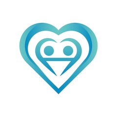Heart shape vector logo, modern and minimal design concept, logo, logotype elements for template.