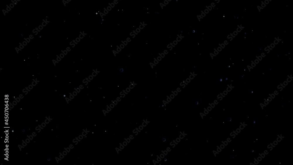 Wall mural natural organic dust particles floating on black background. dynamic dust particles randomly float i