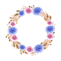 Flowers Wreath Watercolor
