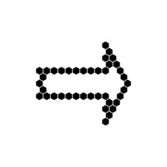 Straight arrow ribbon button. Direction right banner shape. Trend arrow stripe form flat icon. Index location button. Pointer position. simple arrows