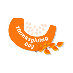 Happy thanksgiving background. Vector holiday illustration. Autumn season event.