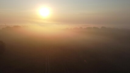 Fototapeta premium sunrise in the fog