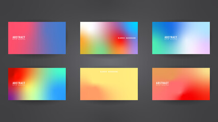 Naklejka premium Abstract colorful blurred vector background set , Illustration Vector EPS 10