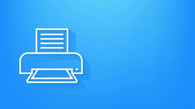 Office icon. Web icon set. Office, great design for any purposes. Motion graphics.