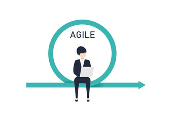AGILE・アジャイル開発のイラスト素材｜mayucolor02