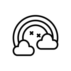 Rainbow Icon line Vector Illustration