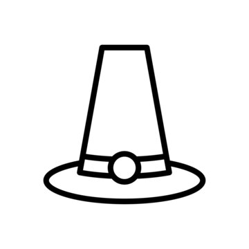 recommend clip art: pilgrim hat icon line style vector
