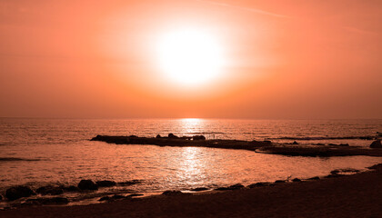 sunset on the beach