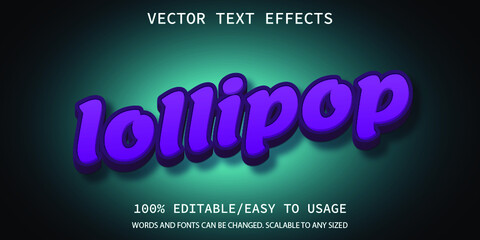 lollipop style text effect 