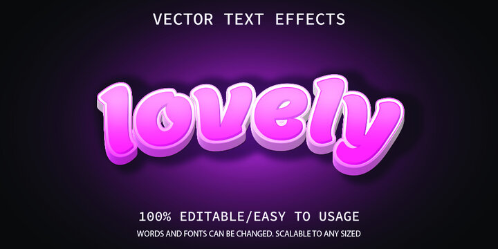 lovely style text effect