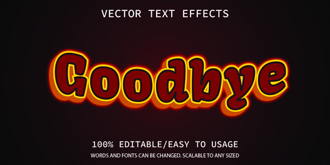 Obraz premium goodbye style text effect 