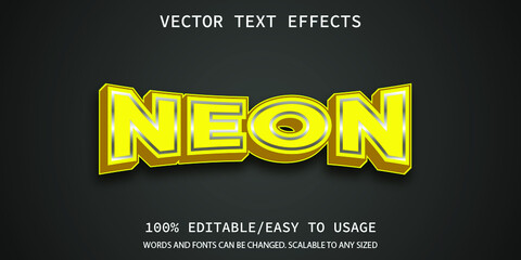 neon style text effect 