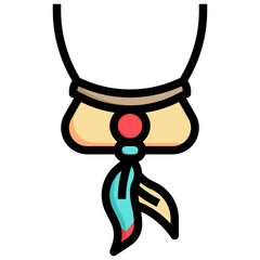 NECKLACE filled outline icon,linear,outline,graphic,illustration