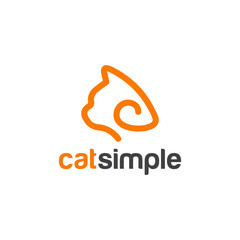 Cat Logo Design Animal