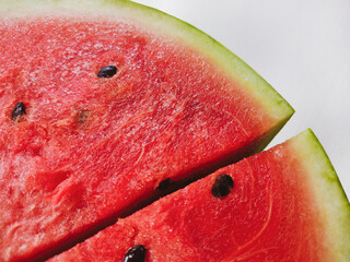 Juicy slices of red watermelon. The taste of summer