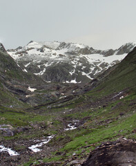 Fototapeta na wymiar Iseltrail Hochgebirgs-Etappe: Von der Clarahütte zum Gletscher