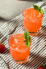 Boozy Refreshing Strawberry Basil Smash Cocktail