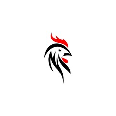 rooster logo vector template icon illustration