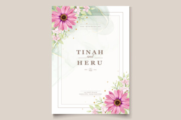 WATERCOLOR CHRYSANTHEMUM WEDDING invitation card set