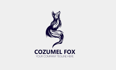 Fox Color Logo Design Vector 