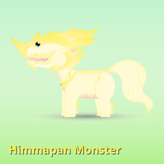 Himmapan monster cartoon style.