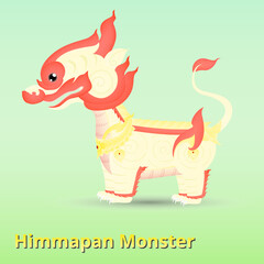 Himmapan monster cartoon style.
