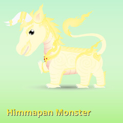 Himmapan monster cartoon style.