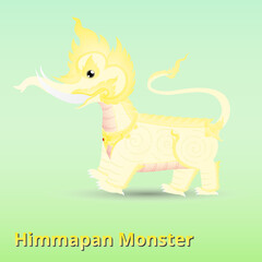 Himmapan monster cartoon style.