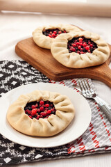 Lenten berry galette on a plate