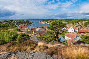 Blick auf das Dorf Brekkestø in Norwegen