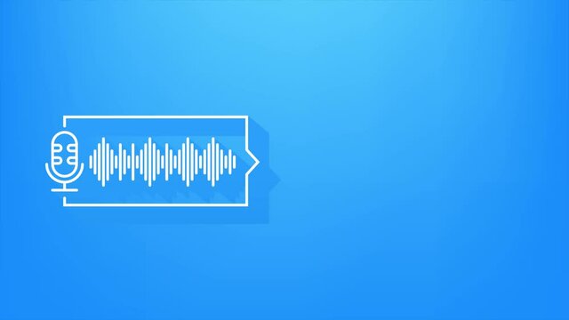 Podcast. Badge, icon stamp logo. Motion graphics.