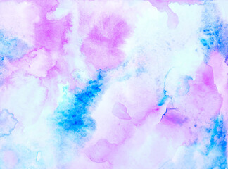 Acrylic background with watercolor stains. For