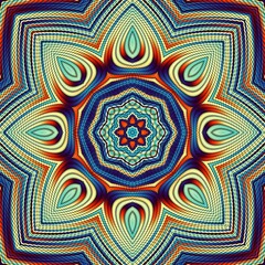 Abstract geometrical background. Ornamental symmetric pattern