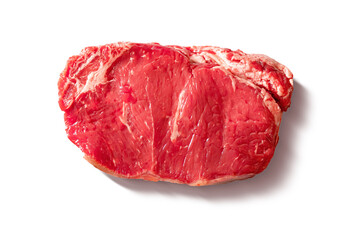 viande boeuf steak isolée sur fond blanc
