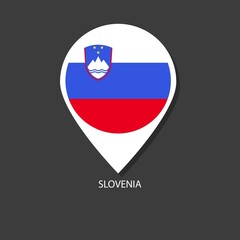 Slovenia flag Vector marker with flags.