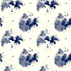 Seamless indigo blue animal print paper fabric