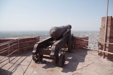 Fototapeta na wymiar インド　ジョードプルのメヘランガル城塞