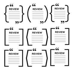 Quote frames. Blank template with print information eps10