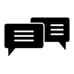 Vector Chat Glyph Icon Design
