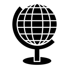 Vector Globe Glyph Icon Design