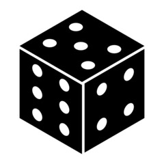 Vector Dice Glyph Icon Design
