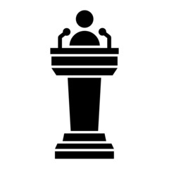 Vector Podium Glyph Icon Design