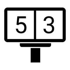 Vector Scoreboard Glyph Icon Design