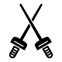 Vector Fencing Glyph Icon Design