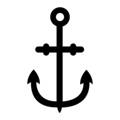 Vector Anchor Glyph Icon Design