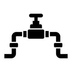 Vector Pipe Glyph Icon Design
