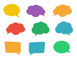 Speech bubbles isolated. Cloud bubble speech for communication